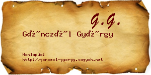 Gönczöl György névjegykártya