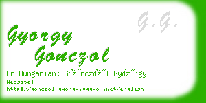 gyorgy gonczol business card